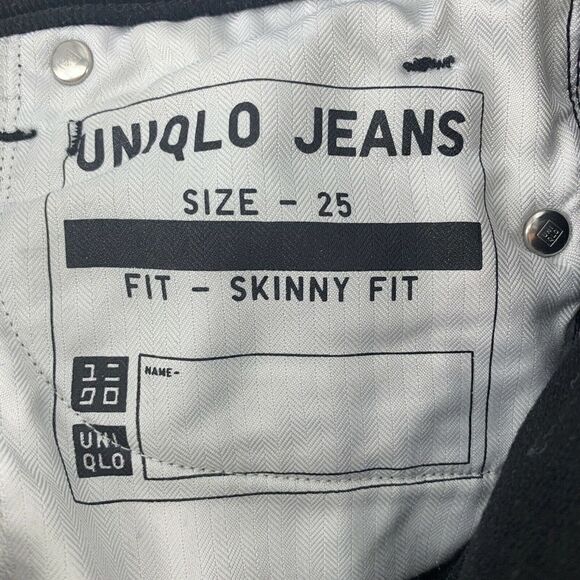 Uniqlo Black Corduroy Pants Skinny Cords Size 25 - Picture 5 of 6